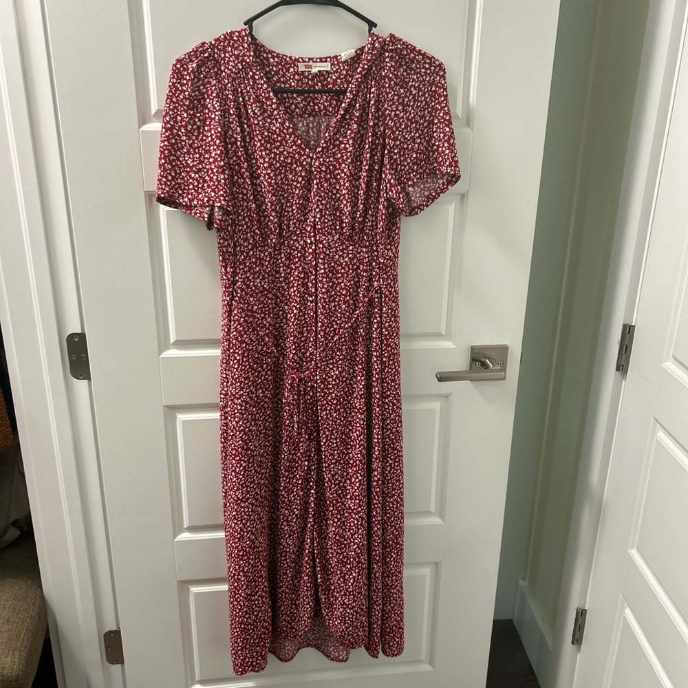Levi's Red Floral Midi Dress